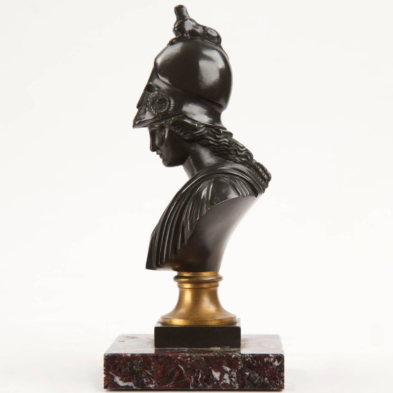 Patinated Grand Tour Antique Bronze Sculpture of Athena, 19th Century
