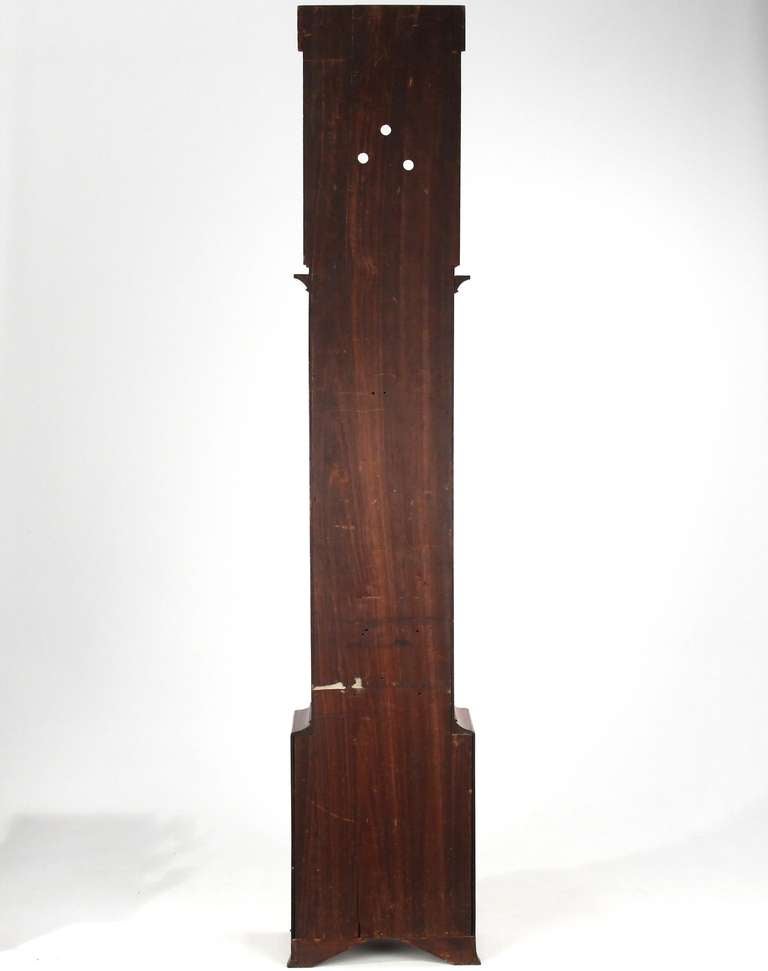 19th Century American Federal Inlaid Mahogany Tall Case Clock, Maryland c. 1800