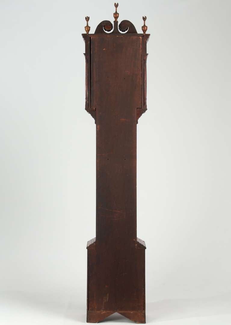 American Federal Tall Case Clock, Benjamin Morris, Bucks County, Pennsylvania In Excellent Condition In Shippensburg, PA