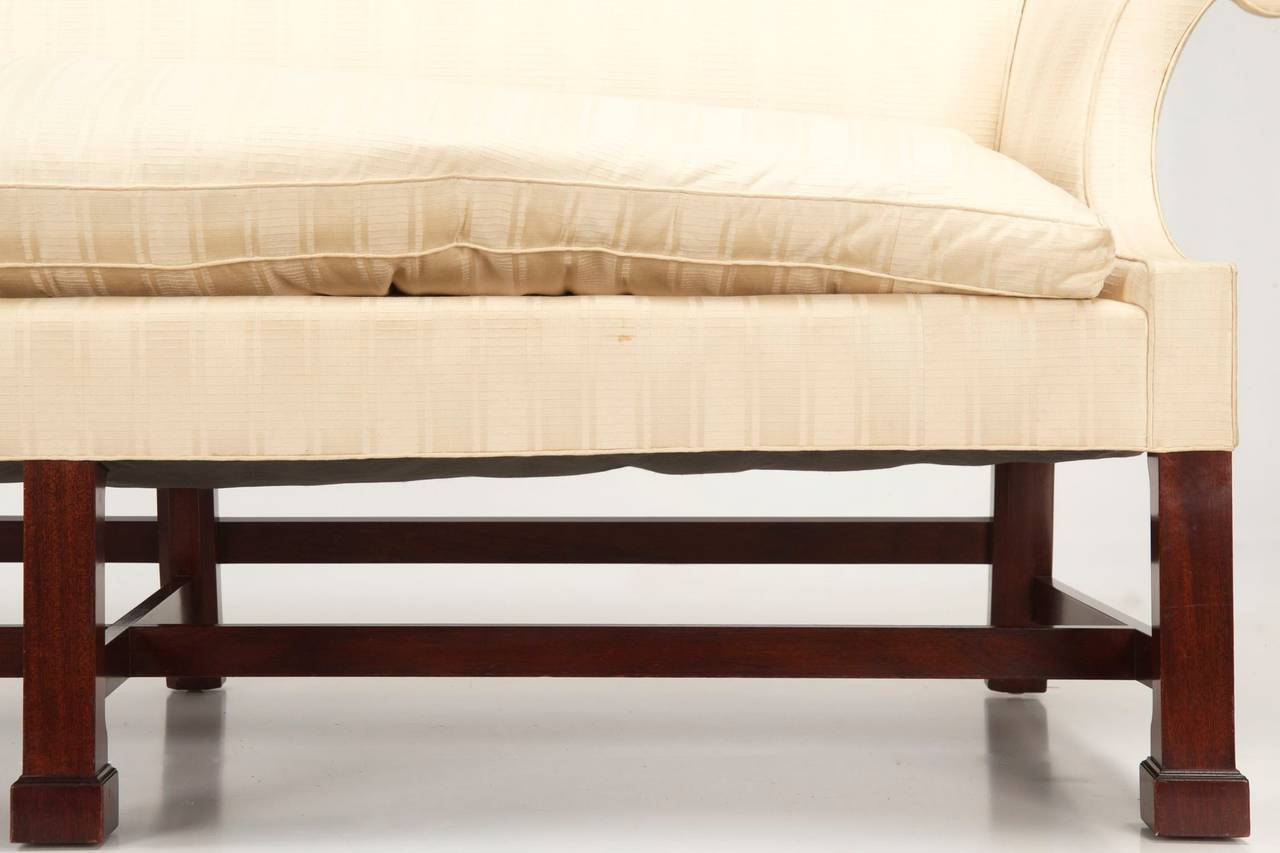American Chippendale Style Mahogany Camel-Back Sofa 3