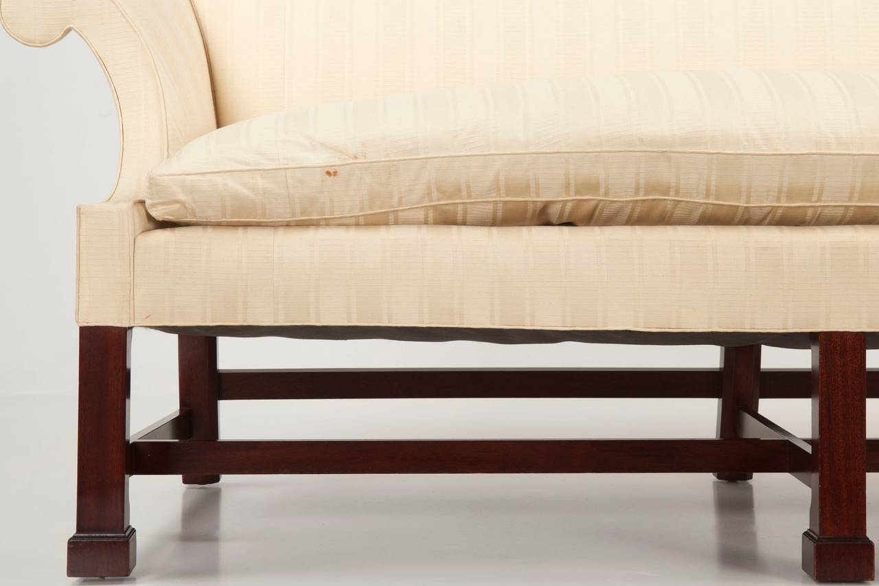 American Chippendale Style Mahogany Camel-Back Sofa 4