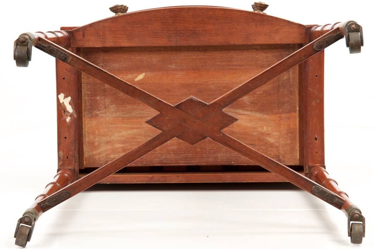 English Regency Inlaid Mahogany Antique Side Table, circa 1820 4