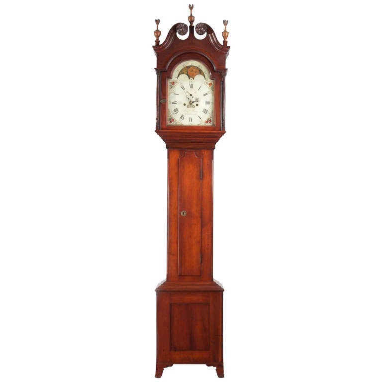 American Federal Tall Case Clock, Benjamin Morris, Bucks County