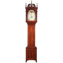 Antique American Federal Tall Case Clock, Benjamin Morris, Bucks County, Pennsylvania