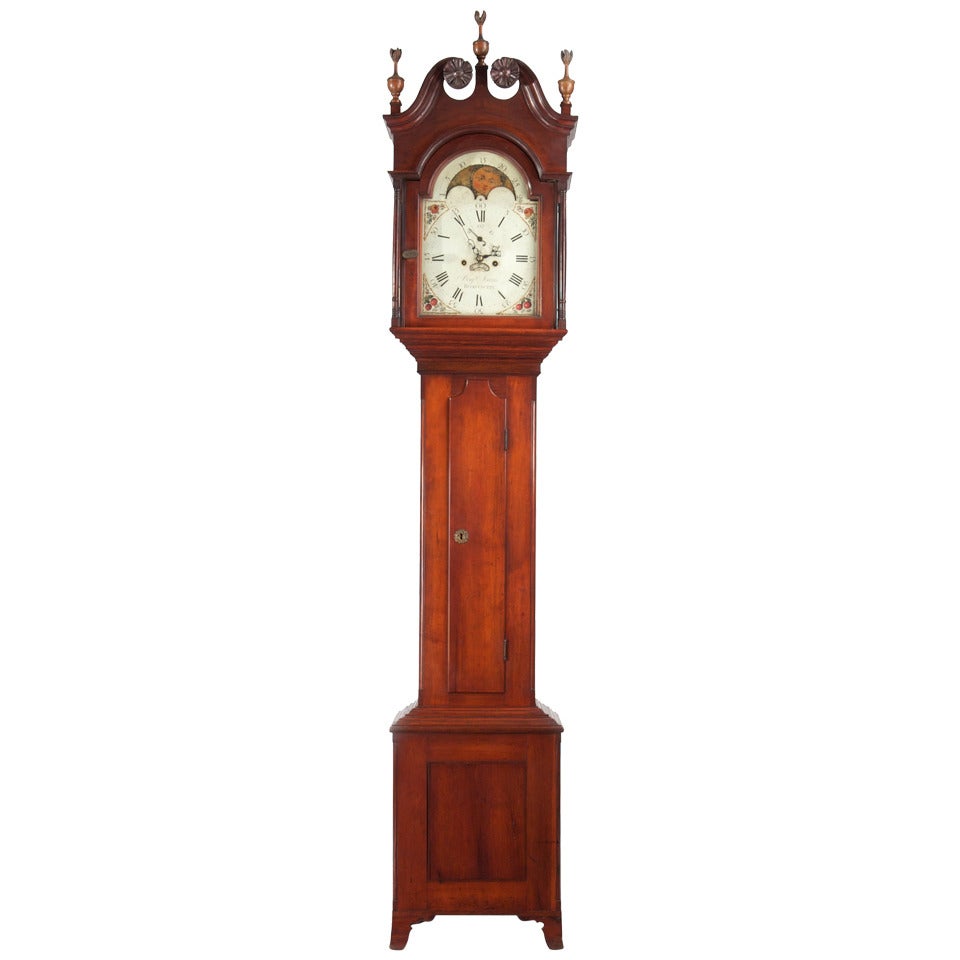 American Federal Tall Case Clock, Benjamin Morris, Bucks County, Pennsylvania