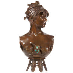 Renzo Colombo Antique French Bronze Sculpture "Boheme Orientale"