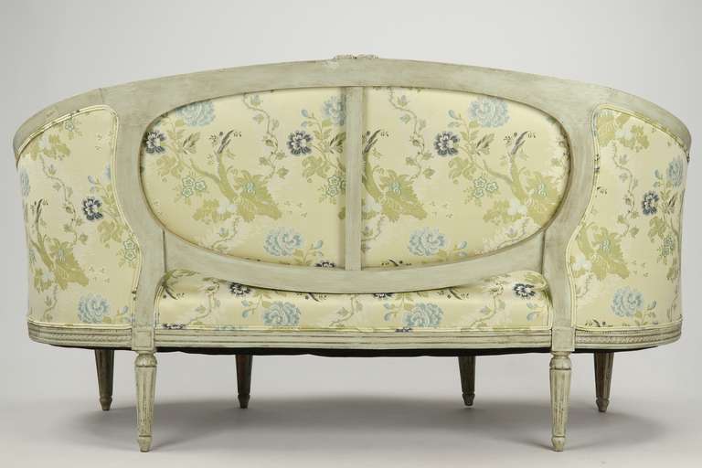 Fine French Louis XVI Style Antique Painted Canapé Settee, 19th Century 6