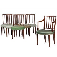 Set of Seven American Federal Dining Chairs, circa 1805-1815