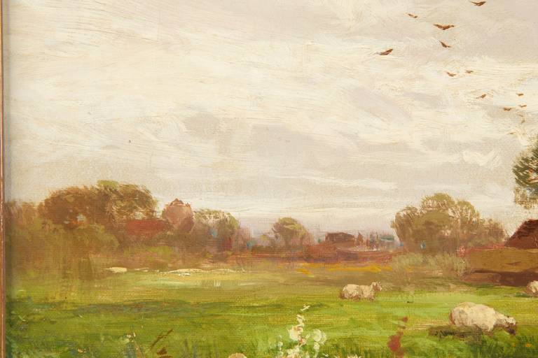 English John Horace Hooper (British, fl. 1852-99) Antique Landscape Painting 