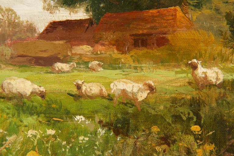 John Horace Hooper (British, fl. 1852-99) Antique Landscape Painting 