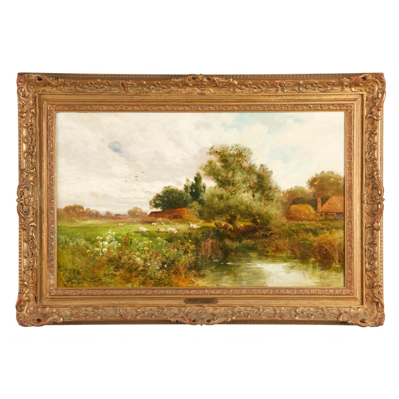 John Horace Hooper (British, fl. 1852-99) Antique Landscape Painting "Saxmunden"