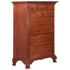 Vintage American Chippendale Style Walnut Chest of Drawers, Pennsylvania, 20th Century