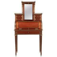 French Louis XVI Style Antique Cylinder Desk c. 1880-1910