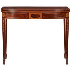 Retro American Federal Style Inlaid Mahogany Card Table, 20th Century