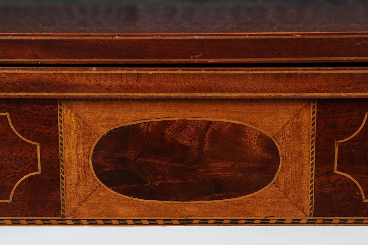 American Federal Style Inlaid Mahogany Card Table, 20th Century 4
