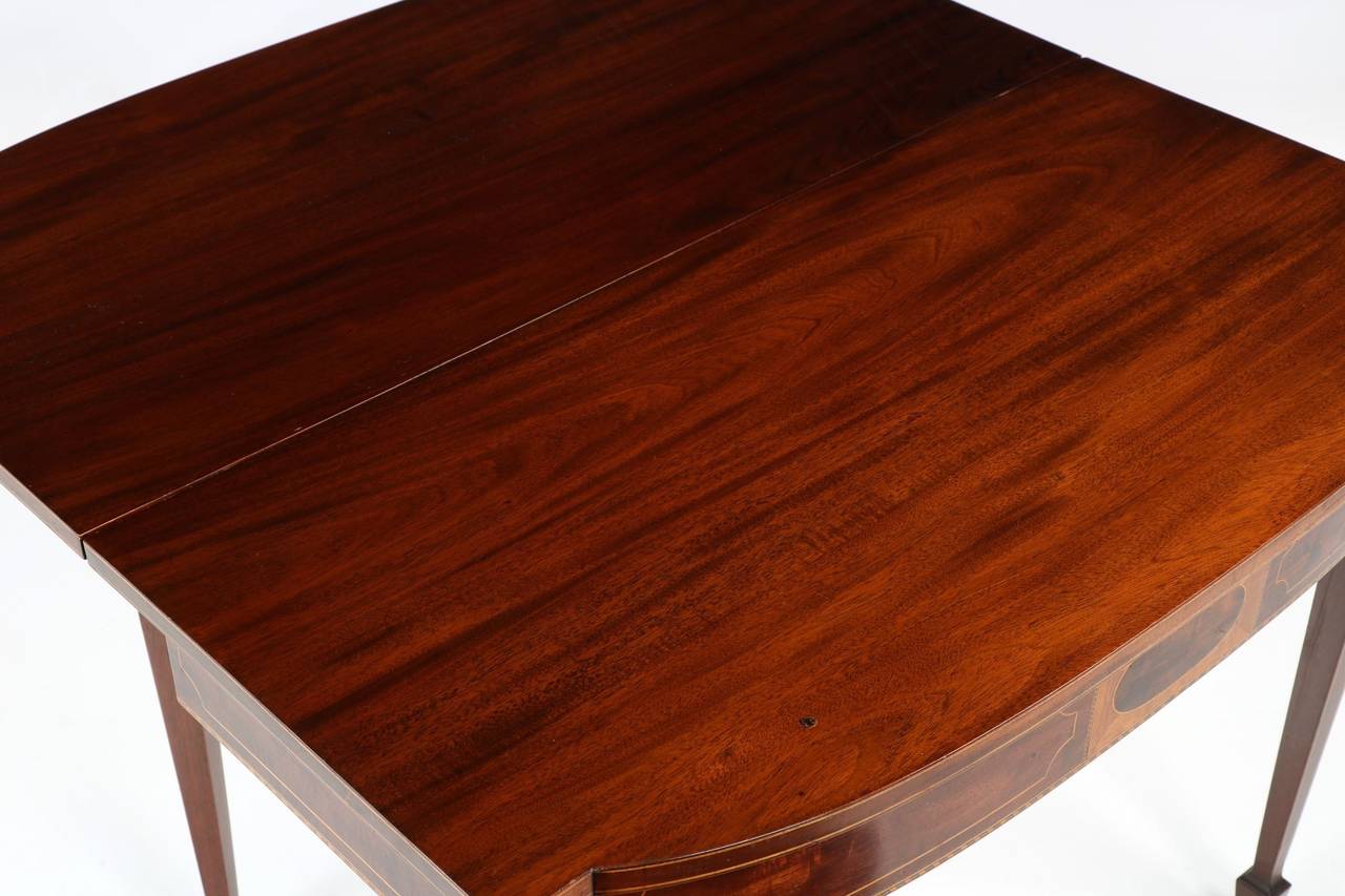 American Federal Style Inlaid Mahogany Card Table, 20th Century 7