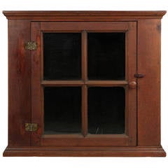 Antique American Chippendale Walnut Cabinet Cupboard, Mid Atlantic States, 18th Century