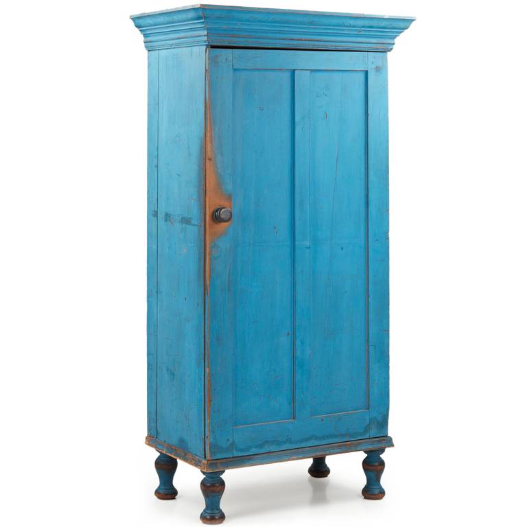 folk art exceptional pennsylvania blue painted antique cupboard cabinet 19th century for sale - Antique Cupboard folk art exceptional pennsylvania blue painted antique cupboard cabinet 19th century for sale - Antique Cupboard