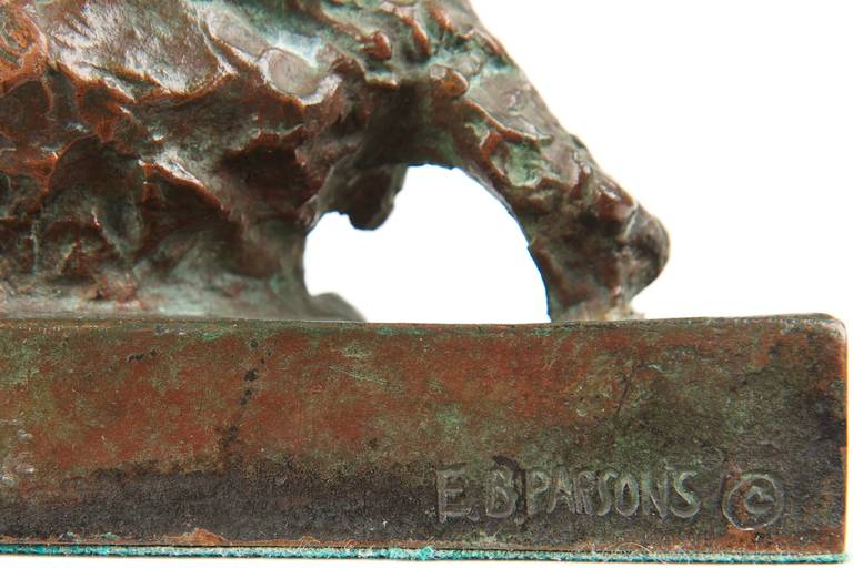 Antique Bronze Dog Sculpture, 