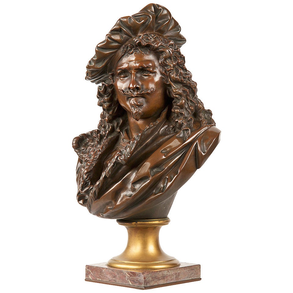 Fine Bronze Bust of Rembrandt by Albert Carrier-Belleuse