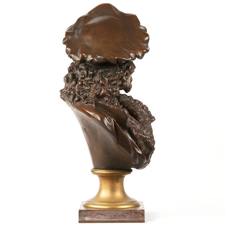 Romantic Fine Bronze Bust of Rembrandt by Albert Carrier-Belleuse