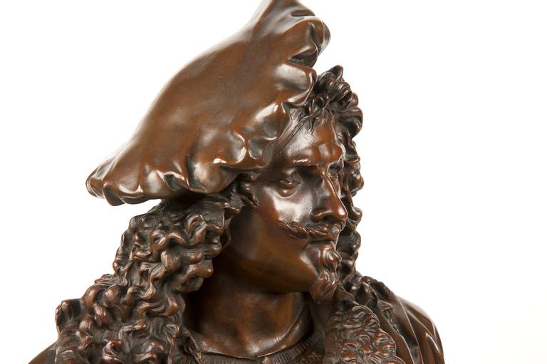 Fine Bronze Bust of Rembrandt by Albert Carrier-Belleuse 1