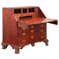 American Chippendale Slant and Block Front Used Desk, Newburyport, MA