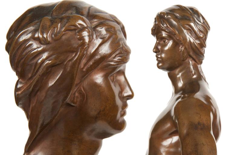 Antonin Mercié Bronze Sculpture of David Avant le Combat, Barbedienne In Excellent Condition In Shippensburg, PA