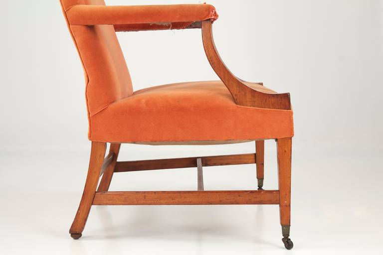 Israel Sack American Federal Mahogany Antique Lolling Arm Chair, c. 1800 4