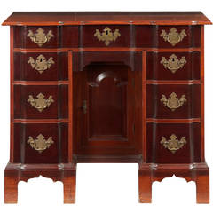 American Chippendale Style Mahogany Antique Dressing Table, 19th Century