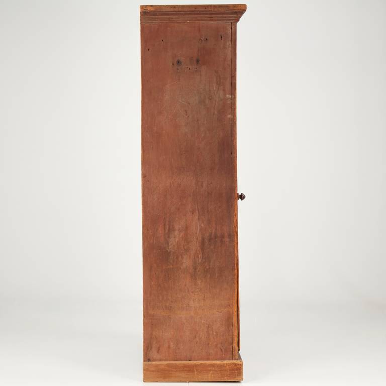 American Pennsylvania Raised Panel Painted Antique Cupboard Cabinet, 19th Century