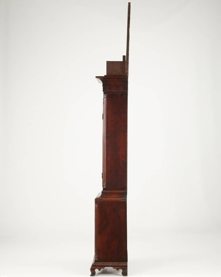 American Chippendale Walnut Antique Tall Case Clock, John Davis, Pennsylvania 3