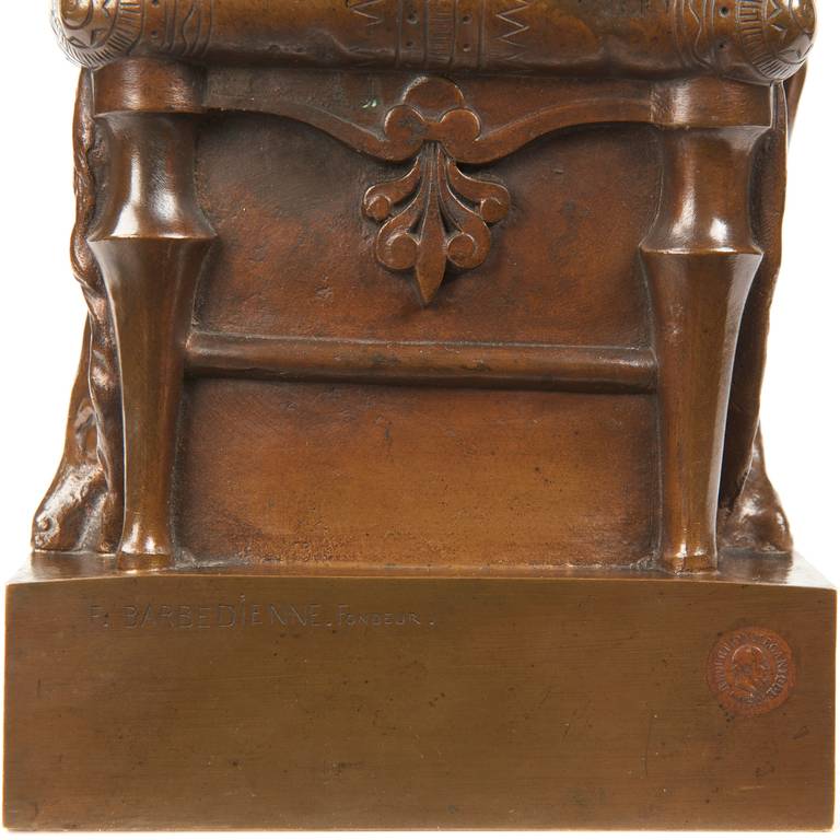 19th Century Eugene Aizelin French Bronze Sculpture of Psyche by F. Barbedienne Foundry