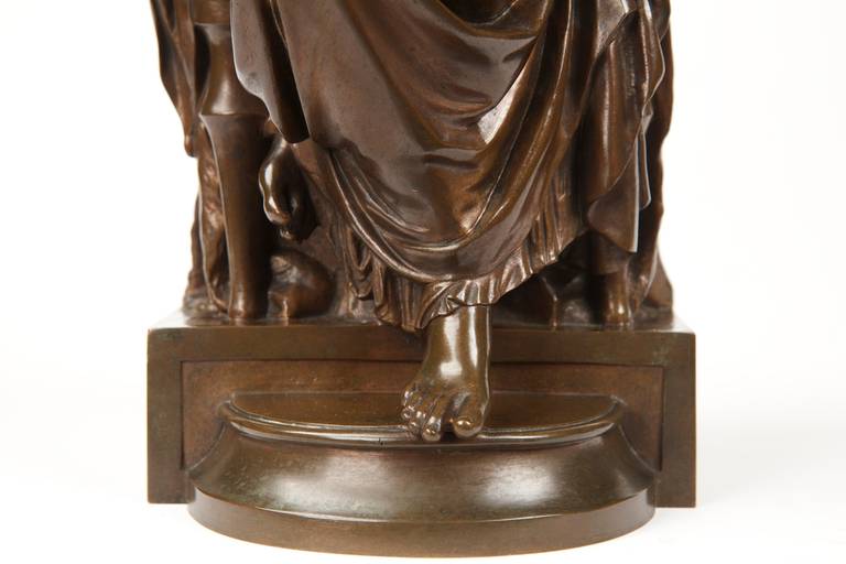 Eugene Aizelin French Bronze Sculpture of Psyche by F. Barbedienne Foundry 2