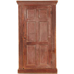 Pennsylvania Raised Panel Painted Antique Cupboard Cabinet, 19th Century