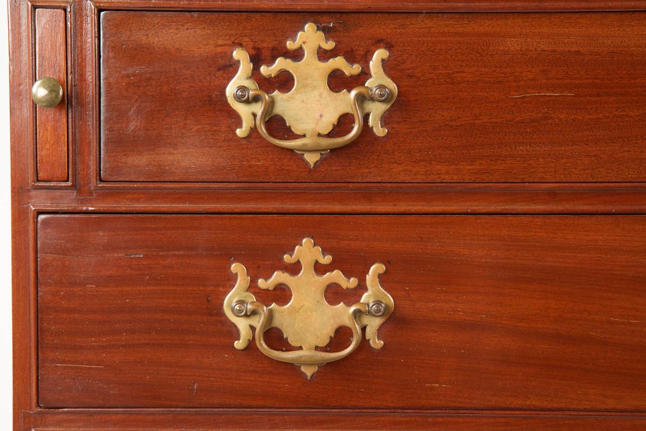 Fine American Chippendale Ball and Claw Antique Slant Front Desk, Massachusetts 1