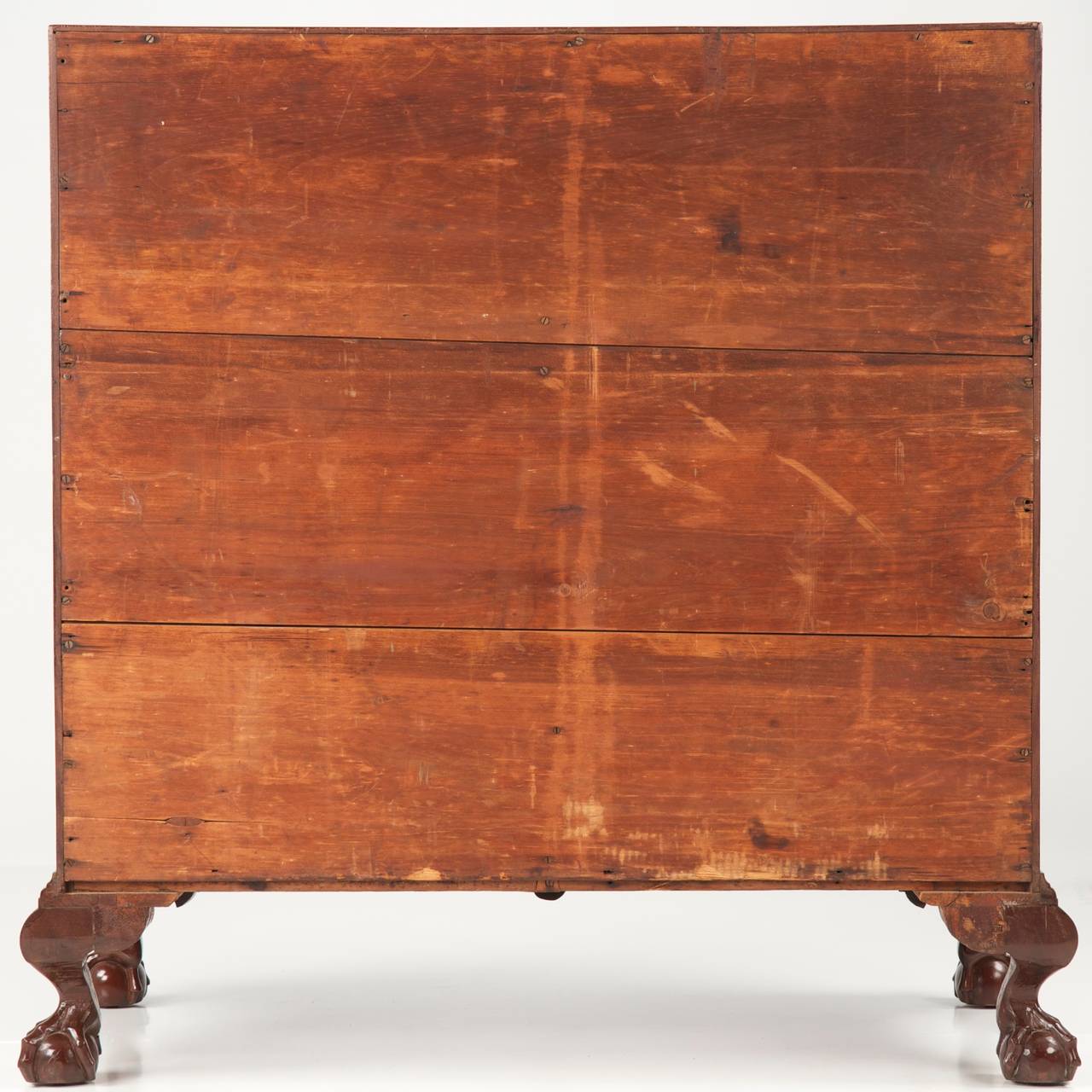 Fine American Chippendale Ball and Claw Antique Slant Front Desk, Massachusetts In Excellent Condition In Shippensburg, PA