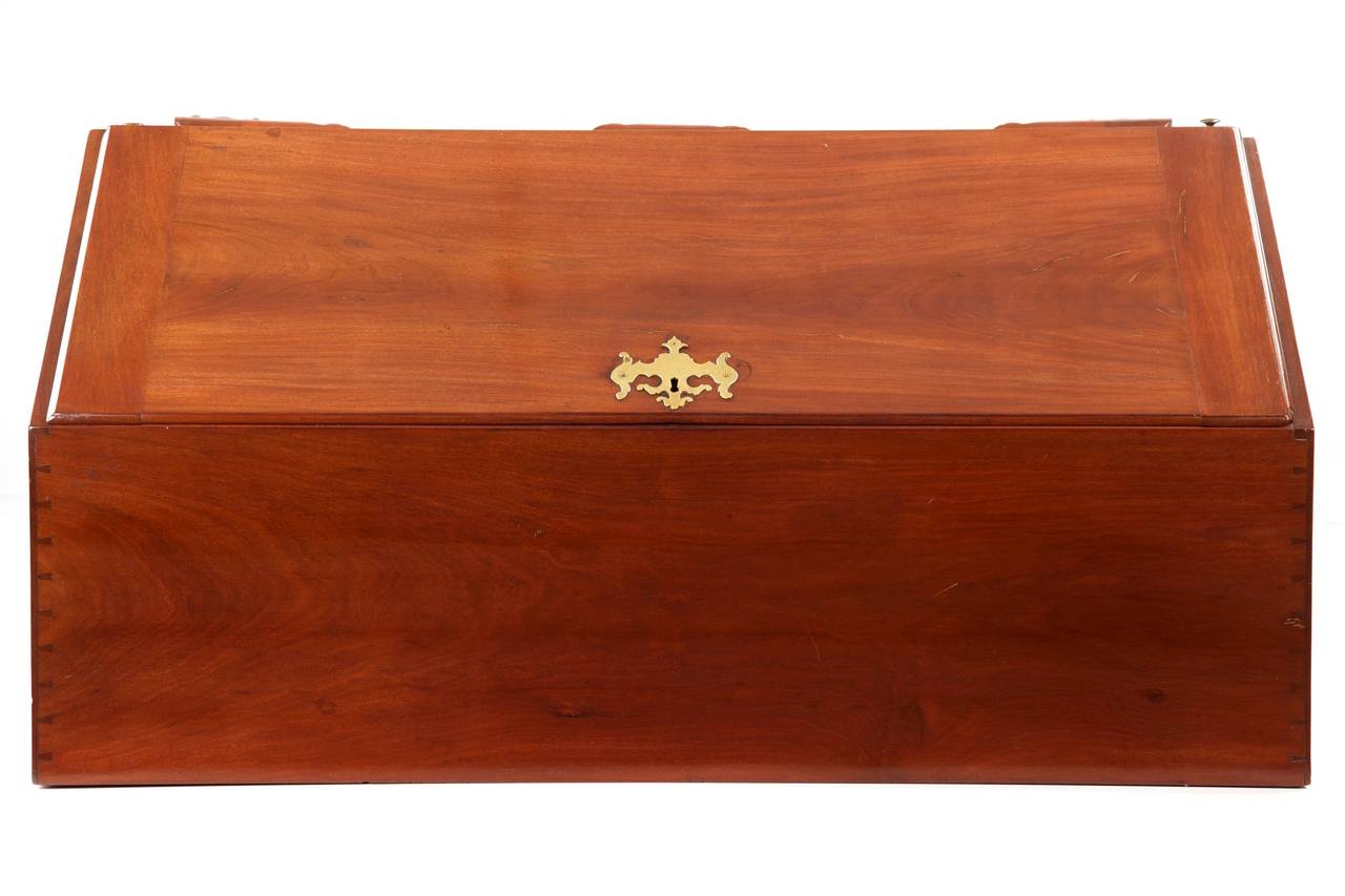 Fine American Chippendale Ball and Claw Antique Slant Front Desk, Massachusetts 3