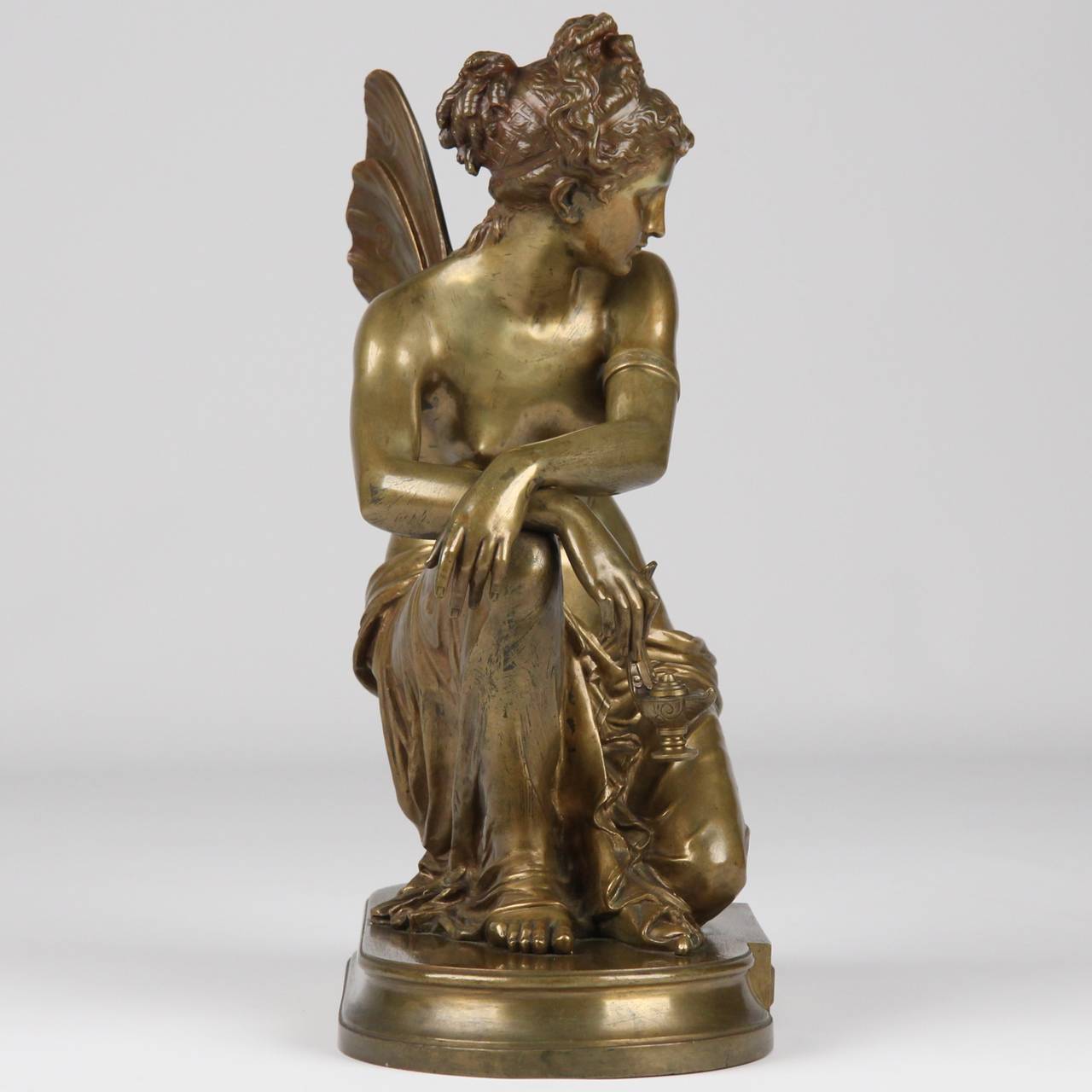 Eugene Laurent (French, 1832-1898) Gilt Bronze Sculpture of Psyche c. 1886-1900 1