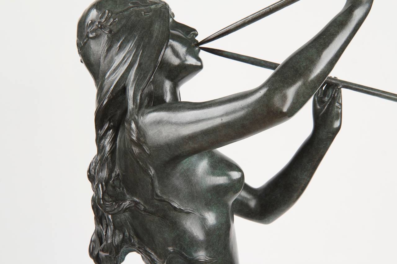 20th Century Edouard Drouot French Art Nouveau Bronze Sculpture of 