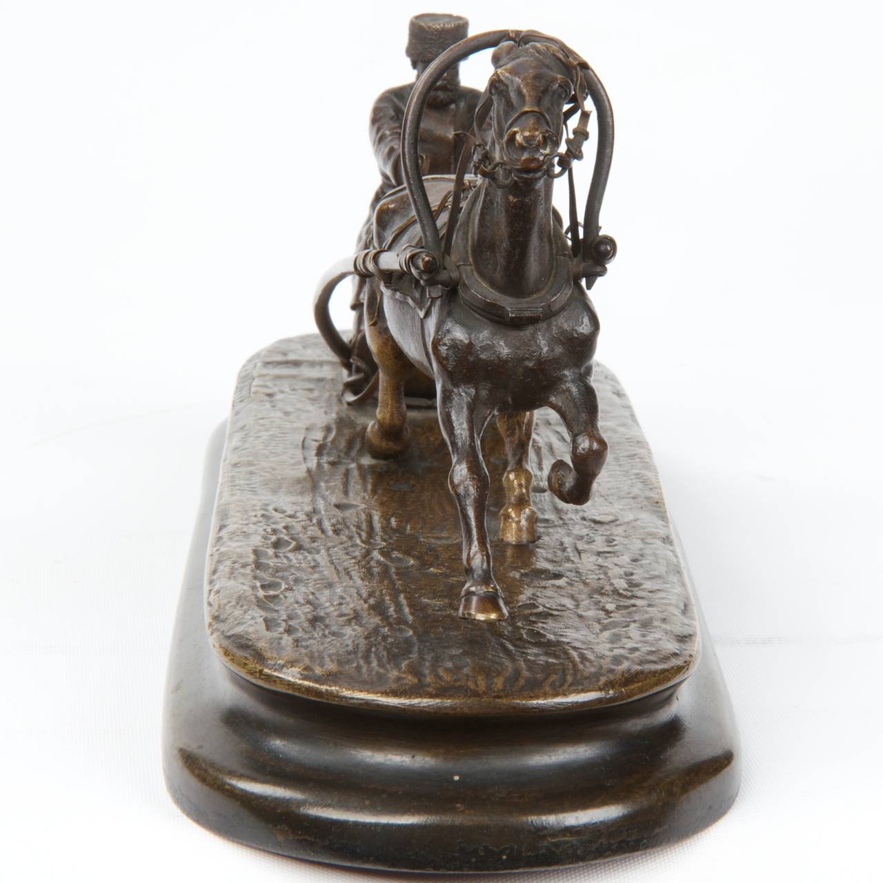 19th Century Bronze Equestrian Sculpture Group after a Model by Yakovlevich Grachev c. 1880