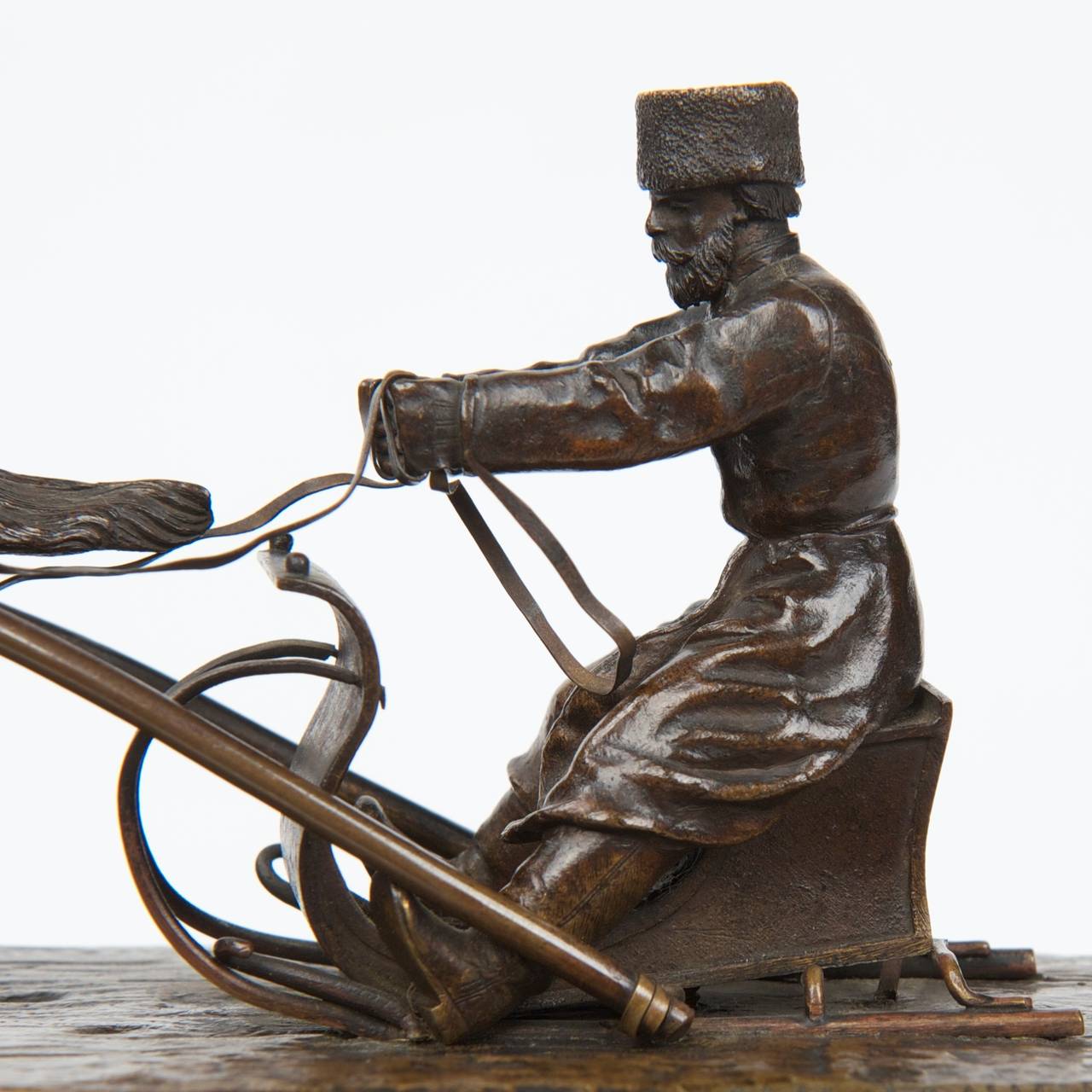 Bronze Equestrian Sculpture Group after a Model by Yakovlevich Grachev c. 1880 In Excellent Condition In Shippensburg, PA