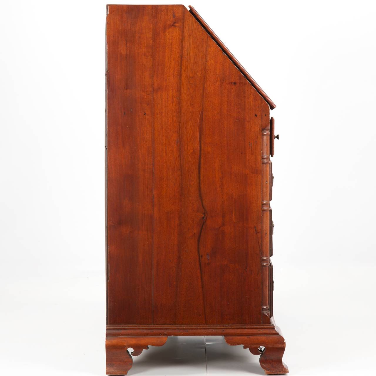 American Chippendale Walnut Antique Slant Front Desk, Chester County, PA c. 1807 2