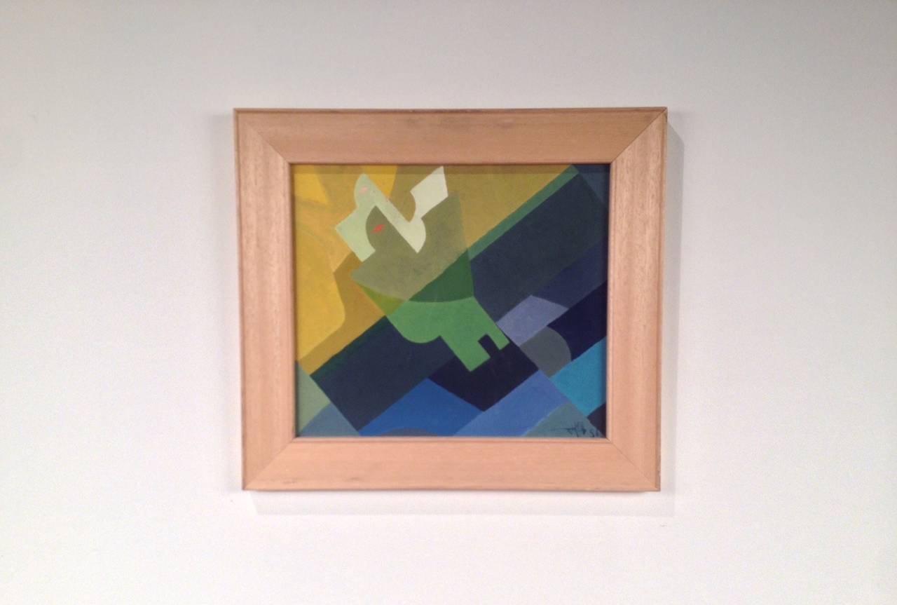 Cubist Abstract Painting, France, 1940 For Sale 1