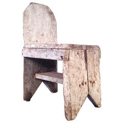 Antique Unusual Swedish Milking Stool