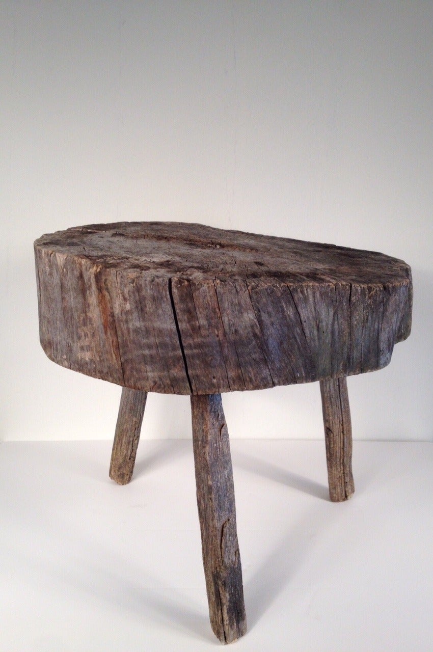 Weathered Low Side Table In Distressed Condition In By Appointment Only, Ontario