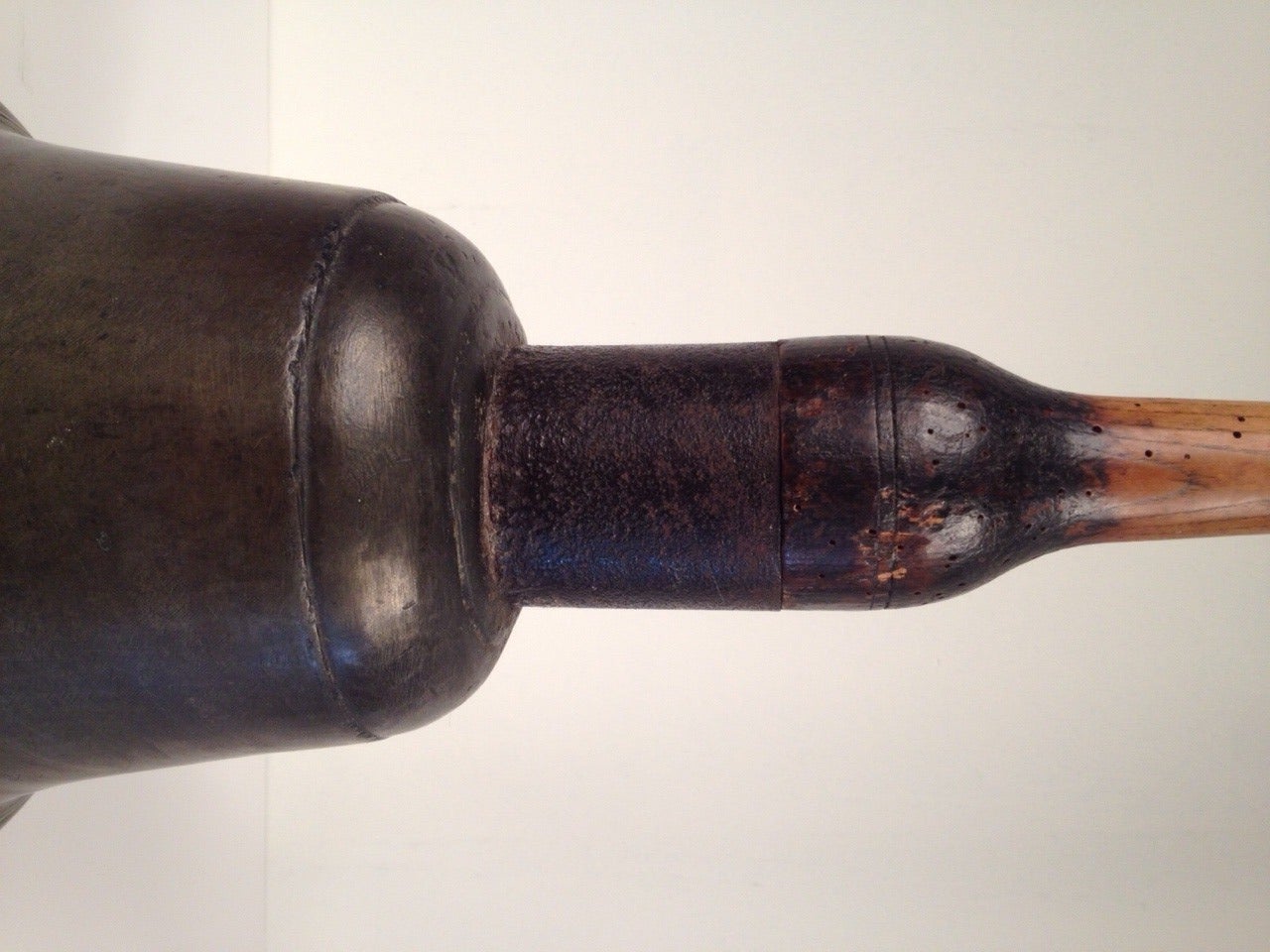 Rare bronze bell with wooden handle. From Louisiana plantation, mid-19th century.