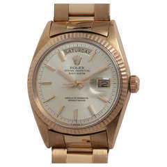 Vintage Rolex Rose Gold Day-Date President Wristwatch circa 1968