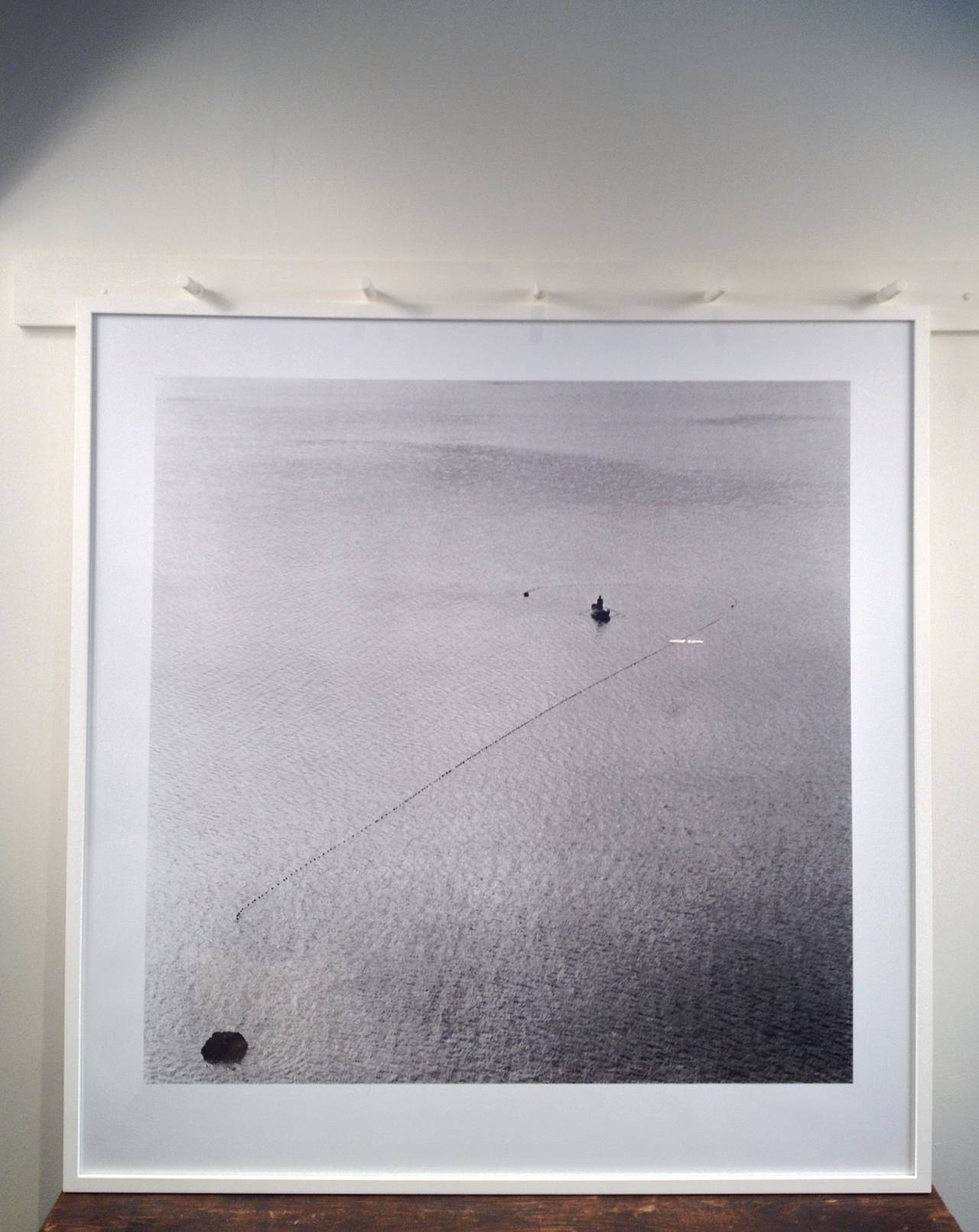 Large format black and white high quality archival print of a fishing scene.
Photograph was taken in Lesvos, 1958.