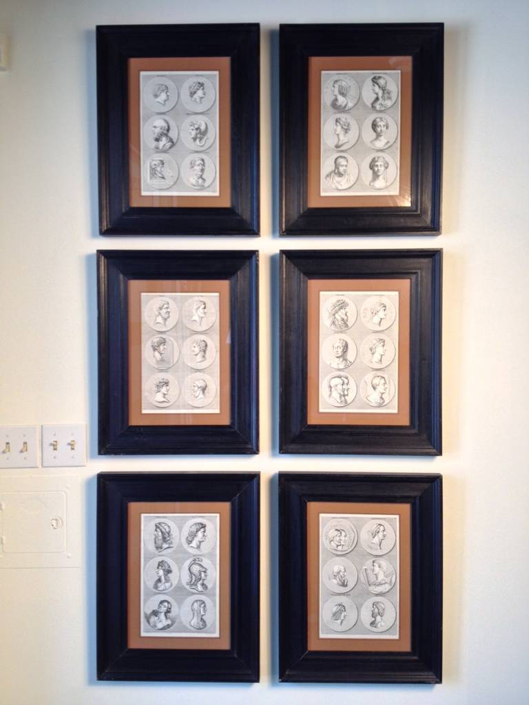 Framed 18th Century Prints of Historical Figures